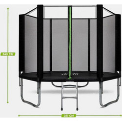 Virtufit Premium Τραμπολίνο Εξωτερικού Χώρου με Σκάλα & Δίχτυ 251cm