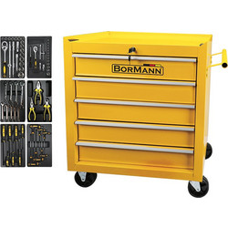 Bormann BWR7100SET Τροχήλατος Εργαλειοφόρος Μεταλλικός με 5 Συρτάρια & 66 Εργαλεία 64x36x62cm 053712