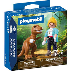 Playmobil Duo Pack Εξερευνήτρια με T-Rex για 4+ Ετών 72172