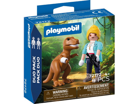 Playmobil Duo Pack Εξερευνήτρια με T-Rex για 4+ Ετών 72172