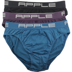 Apple Boxer Ανδρικά Σλιπ Βαμβακερά 3Pack Μαύρο/Μωβ/Μπλέ 0213965