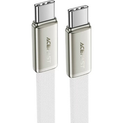 Acefast C24-03 Braided Flat USB-C to USB-C 60W 1.2m White