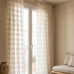 Premier Κουρτίνα Παραθύρου με Τρέσα 140x270 Rafaela 20.00.12382 Beige