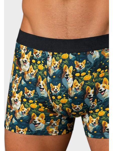 Berrak Corgi Σκυλάκια Ανδρικό Μποξεράκι Πολύχρωμο BRK4431-12