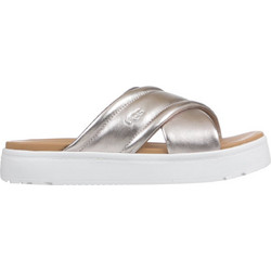UGG Δερμάτινες Γυναικείες Παντόφλες Καλοκαιρινές Flatforms Χρυσές 1124995-RGMT