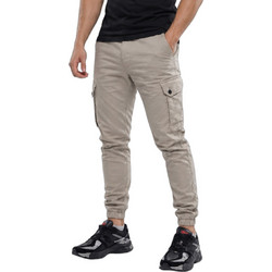 Cover Ανδρικό Παντελόνι Cargo Joggers Ελαστικό Κανονική Εφαρμογή Γκρι N0190-32