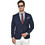 Berto Lucci Ανδρικό Blazer Υφασμάτινο με Στενή Εφαρμογή Navy Μπλε 03261-90848-5002