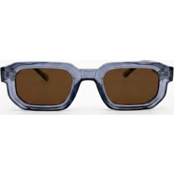 Enzo SZ8109 C6 Ανδρικά Γυαλιά Ηλίου Τετράγωνα Κοκάλινα Γκρι με Καφέ Φακό
