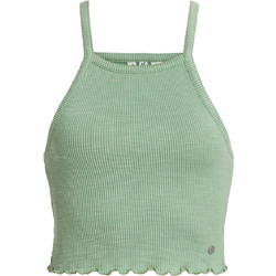 Roxy As I Am Γυναικείο Καλοκαιρινό Crop Top Ριπ Πράσινο Mint ERJKT04278-GHZ0