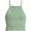 Roxy As I Am Γυναικείο Καλοκαιρινό Crop Top Ριπ Πράσινο Mint ERJKT04278-GHZ0