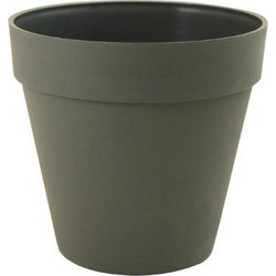 Sic Plast Deco Γλάστρα Εξωτερικού Χώρου Στρογγυλή Πλαστική Ανθρακί 22x21cm 7532117904