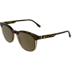 Lacoste L6073S 217 Ανδρικά Γυαλιά Ηλίου Τετράγωνα Κοκάλινα Ταρταρούγα με Πράσινο Φακό