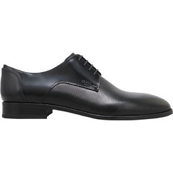 Boss Shoes Ανδρικά Σκαρπίνια Derby Δερμάτινα Μαύρα B7513