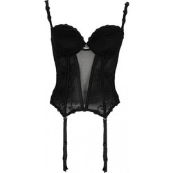 Luna Sexy Κορσές με Δαντέλα & Ζαρτιέρες Μαύρος 965