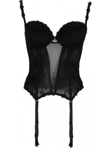 Luna Sexy Κορσές με Δαντέλα & Ζαρτιέρες Μαύρος 965
