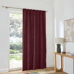 La Redoute Κουρτίνα Παραθύρου Βελουτέ με Θηλιές 140x250 Milo 351438307 Δαμασκηνί