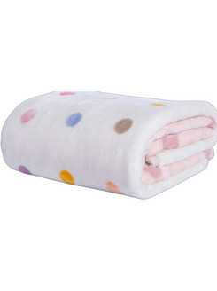 Nef-Nef Baby Dots Κουβέρτα Αγκαλιάς Fleece 75x100 Λευκή Ροζ