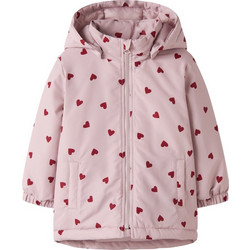 Name It Hearts Παιδικό Μπουφάν Χειμωνιάτικο Softshell Αδιάβροχο Ροζ 13255201