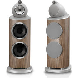 Bowers & Wilkins 801 D5 Ζεύγος Ηχείων Hi-Fi Δαπέδου 50W 3 Δρόμων Light Walnut