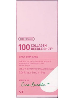 VT Cosmetics Collagen Reedle Shot 100 Ενυδατικό Serum Προσώπου για Σύσφιξη με Κολλαγόνο 2x10ml