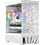 Modecom Volcano AQ300 White Gaming Midi Tower Κουτί Υπολογιστή RGB με Πλαϊνό Παράθυρο