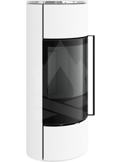Spartherm Senso L White Black Eboris 1300 Ατσάλινη Ξυλόσομπα Αερόθερμη 7.7kW