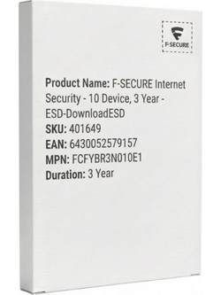 F-SECURE Internet Security για 10 Συσκευές και 3 Έτη Χρήσης (Ηλεκτρονική Άδεια)