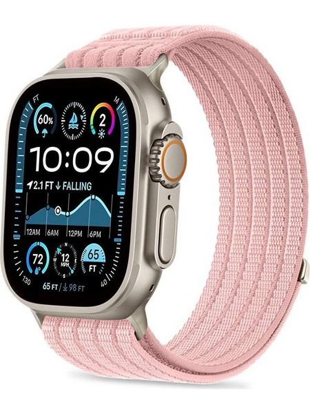 Tech-Protect Nylon Sport Λουράκι Υφασμάτινο Light Pink (Apple Watch 44 / 45 / 46 / 49mm)