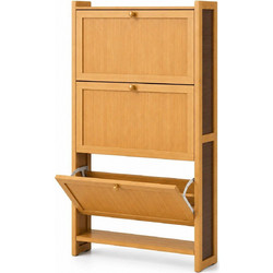 Nextdeco Παπουτσοθήκη Bamboo Τοίχου M70xΠ17xΥ120cm 36317