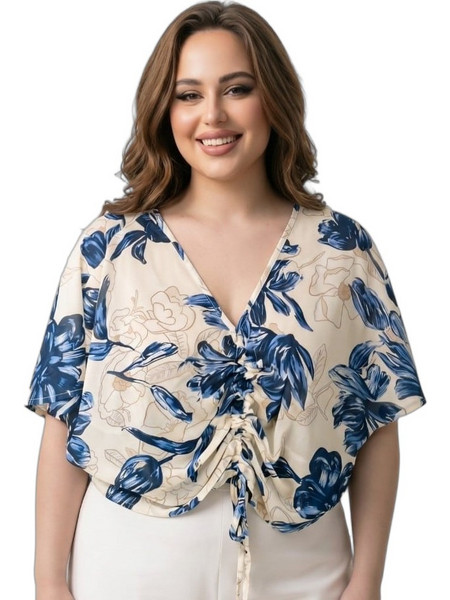 Benissimo Γυναικείο Καλοκαιρινό Crop Top Εκρού 269031318