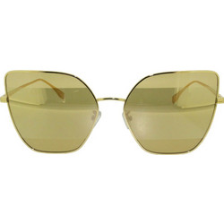 Fendi FE40015U 30G Γυναικεία Γυαλιά Ηλίου Πεταλούδα Μεταλλικά Χρυσά με Πράσινο Φακό