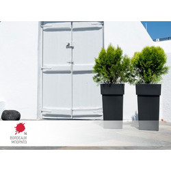 Viomes Linea 582 Γλάστρα Εξωτερικού Χώρου Τετράγωνη Πλαστική Μπορντό 27x27x50cm 582-12