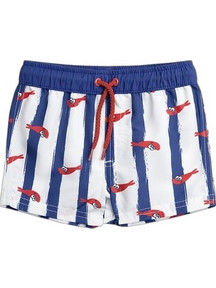 Dpam Stripped Βρεφικό Μαγιό Boxer για Αγόρι Λευκό ZYUMER1