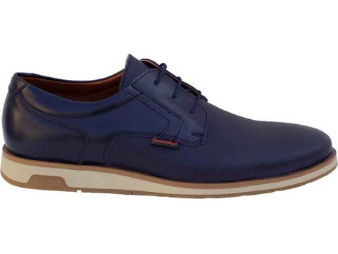 Commanchero Ανδρικά Σκαρπίνια Derby Δερμάτινα Navy Μπλε 72264-727