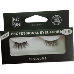 RO Accessories EY188 Βλεφαρίδες Μισές Αυτοκόλλητες Σετ με Κόλλα 2τμχ
