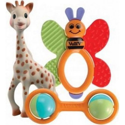 Sophie La Girafe Σετ Δώρου για Νεογέννητο Κορίτσι Πολύχρωμο 3τμχ