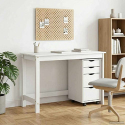 vidaXL Moss Σετ Γραφείο Υπολογιστή από Μασίφ Ξύλο 112x50x75cm 3438791