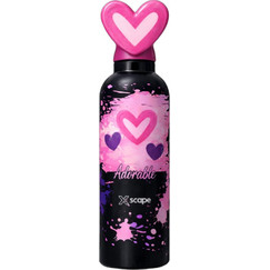 Graffiti Xscape Hearts Παιδικό Παγούρι Θερμός Ανοξείδωτο Μαύρο Ροζ 500ml