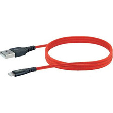 Schwaiger LPRO410501 Braided USB-A to Lightning Cable 1.2m Red
