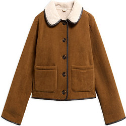 Barbour Γυναικείο Ημίπαλτο Suede με Γούνα Καφέ LCA0423-BR31