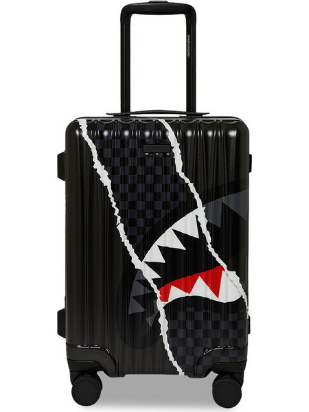 Sprayground Shark Slash CL323 Βαλίτσα Καμπίνας 55x35x22cm με 4 Ρόδες Μαύρη