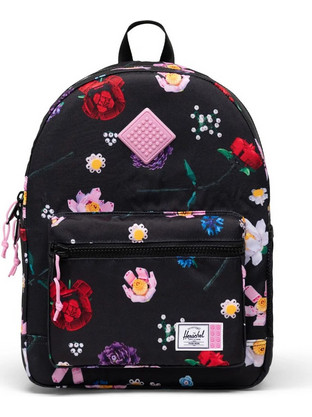 Herschel Lego Classic Falling Florals Σχολική Τσάντα Πλάτης Νηπιαγωγείου Μαύρη 11780-07027