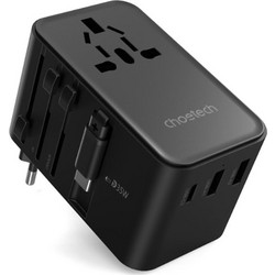 Choetech PD5022 Φορτιστής με Καλώδιο USB-C με 2 Θύρες USB-A & Θύρα USB-C 70W Power Delivery