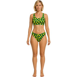 Benetton Bikini Set Μπουστάκι Πράσινο Κίτρινο 3LWH5R03B72N