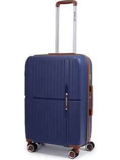 Newcom N1596 Βαλίτσα Μεσαία 67x43x22.5cm με 4 Ρόδες Μπλε
