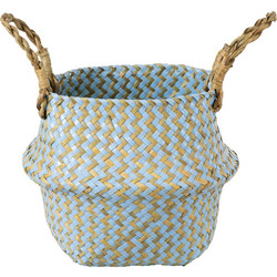 Globostar Skyros Κασπώ Καλάθι Δαπέδου Μπλε Καφέ 18x20cm 20340