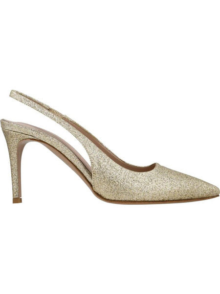 KALOGIROU Sogier Γόβες Slingback Δερμάτινες με Τακούνι Στιλέτο Χρυσές