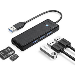 Orico PAPW3AT-U3 1m USB Hub 3.0 USB-A με 5 Θύρες USB-A / Card Reader