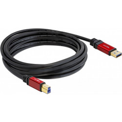 DeLOCK 82759 Καλώδιο USB-A Male 3.0 to USB-B Male 5m Black Red