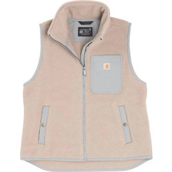 Carhartt Γυναικεία Ζακέτα Fleece Μακριά με Φερμουάρ Εκρού 107729-EE2